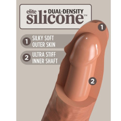 King Cock - Elite Gode Réaliste En Silicone 20.3 Cm Caramel